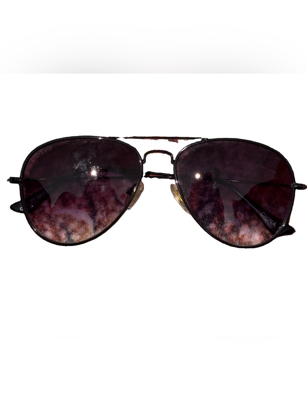 DIFF Eyewear Black Aviators